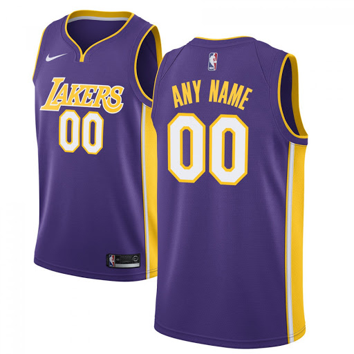 Custom Men Los Angeles Lakers Purple Nike Swingman Icon Edition NBA jerseys